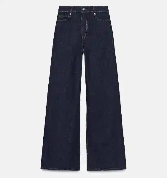 Zara Zw Collection High-Waist Wide-Leg Jeans